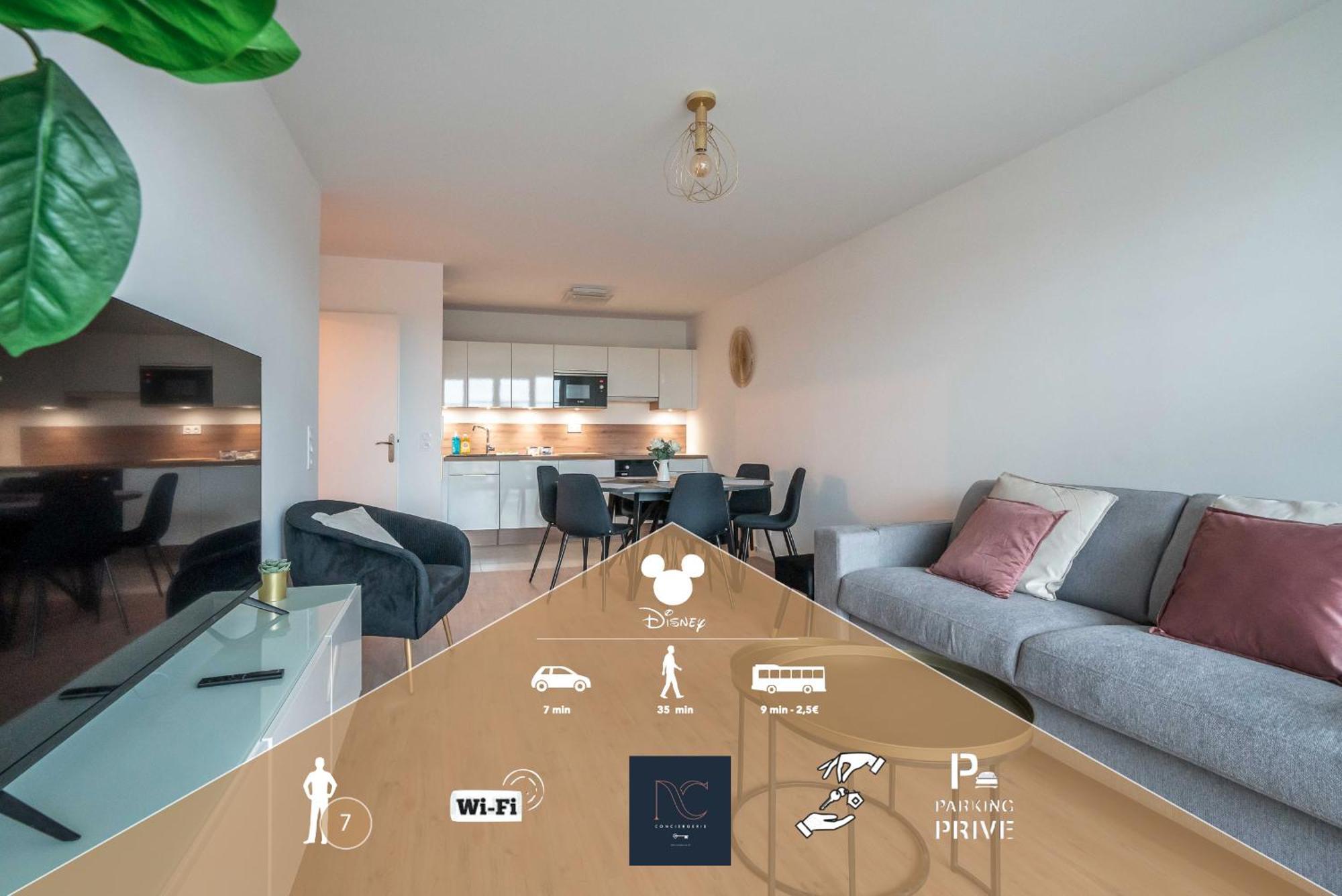 *Disneyland-Paris* 7Pers, Wifi, Netflix, Parking Serris Esterno foto
